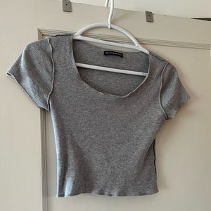 Gray Cropped T-Shirt
